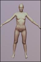 Woman 3D scan of nude body 02
